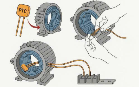 Cách Lắp Cảm Biến Nhiệt PTC (Điện Trở Sấy) Bảo Vệ Động Cơ Điện
