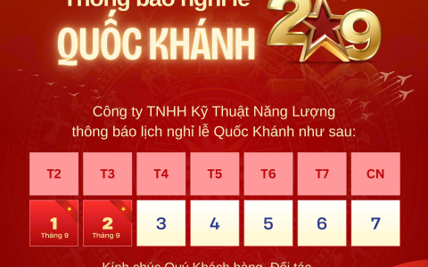 Thông Báo Lịch Nghỉ Quốc Khánh 2/9/2025