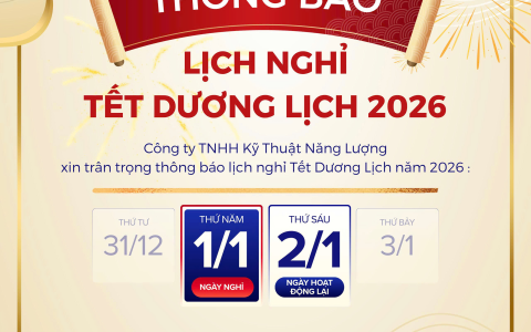 Thông Báo Nghỉ Tết Dương Lịch 2026