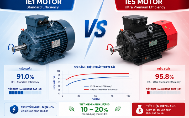 Động Cơ Điện Enertech Hiệu Suất IE5 - Giải Pháp Thế Hệ Mới Giúp Tiết Kiệm Điện Năng