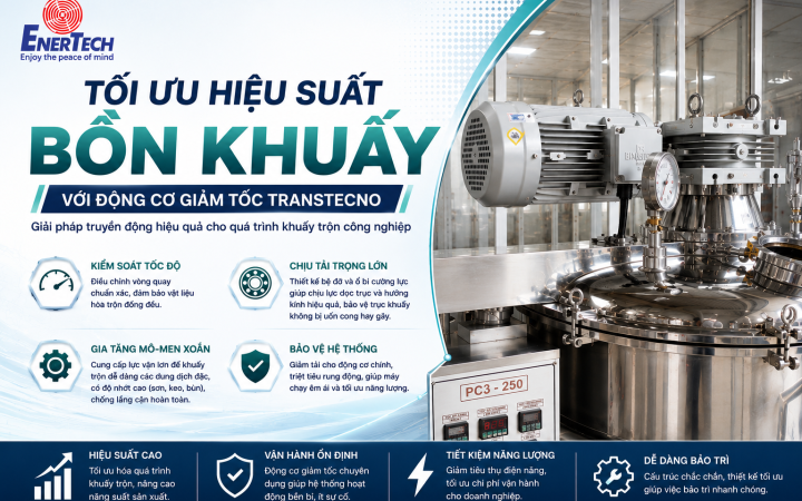 Motor Giảm Tốc Transtecno Cho Bồn Khuấy - Giải Pháp Truyền Động Tối Ưu